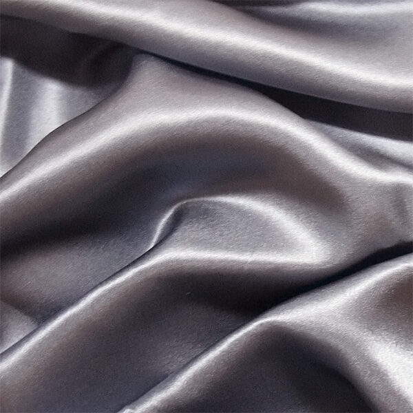 Charcoal Gray Silk Charmeuse